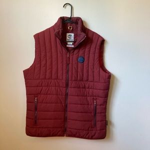 Timberland Vest - Mens Large Brick Red
